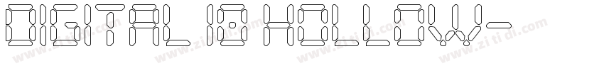 DIGITAL 10 HOLLOW字体转换